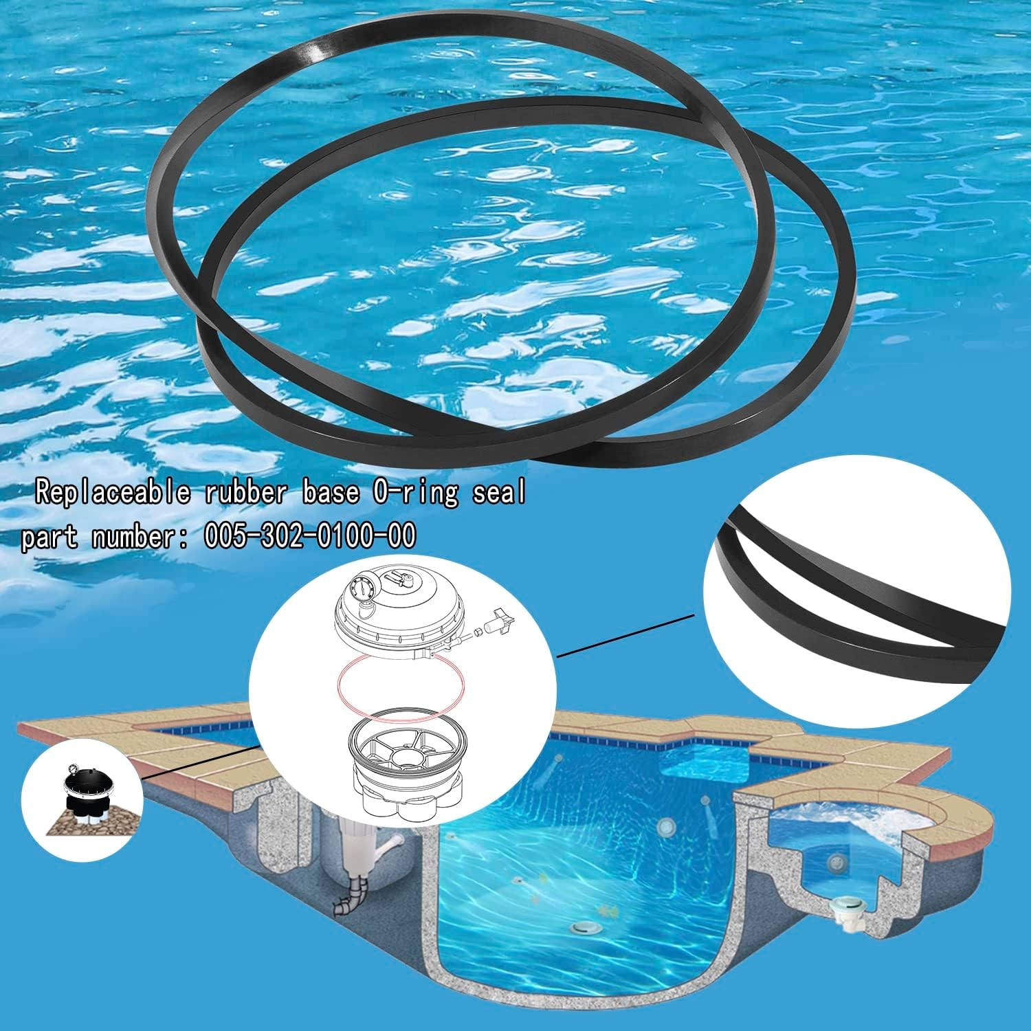 005-302-0100-00 Water Valve Base O-Ring for Paramount 2/3/4/6/9/12 Port Modules