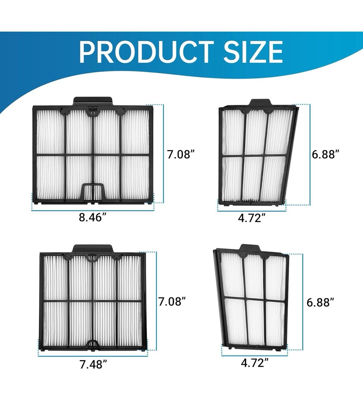 Ultra-Fine Filter Panels for Dolphin S200 S300 Proteus DX4 Active 20 Prowler 920