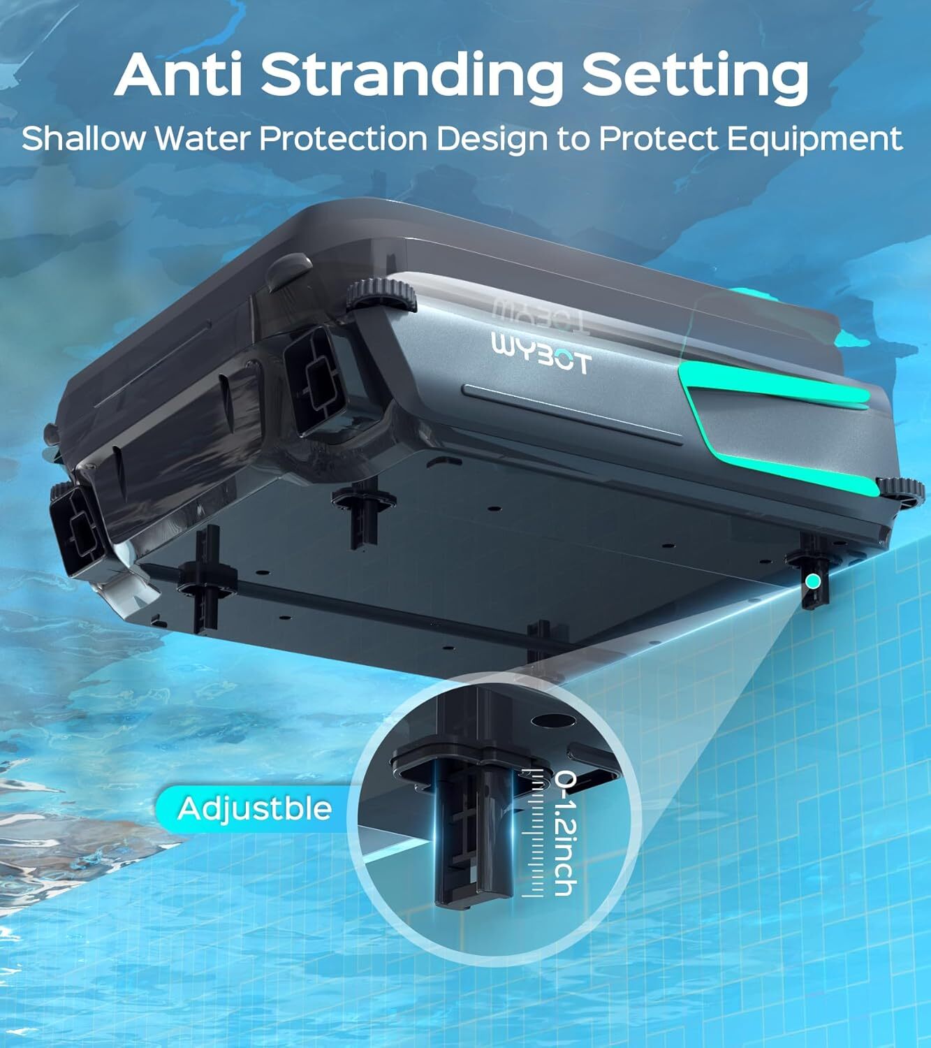 WYBOT F1 Solar Powered Robotic Pool Cleaner Pool Surface Skimmer Robot App