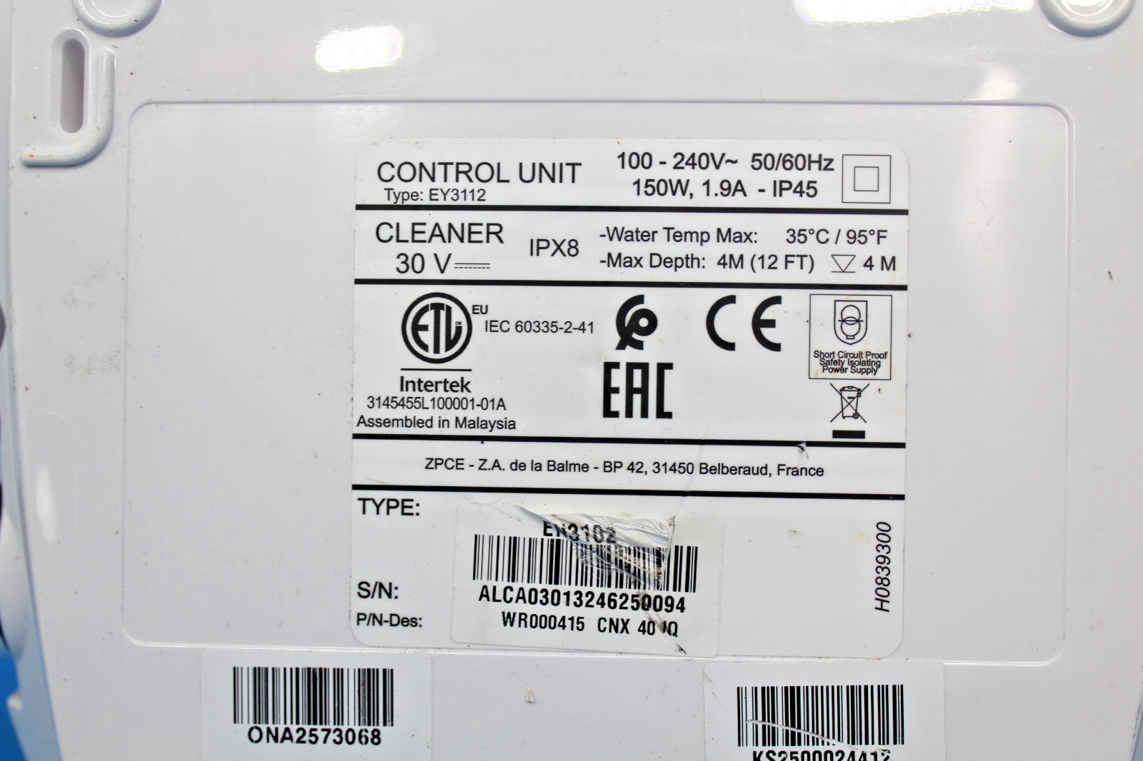 ZODIAC EY3112 CONTROL UNIT CNX 40 IQ ONLY POWER-ON PARTS/REPAIR *READ* T9-D15
