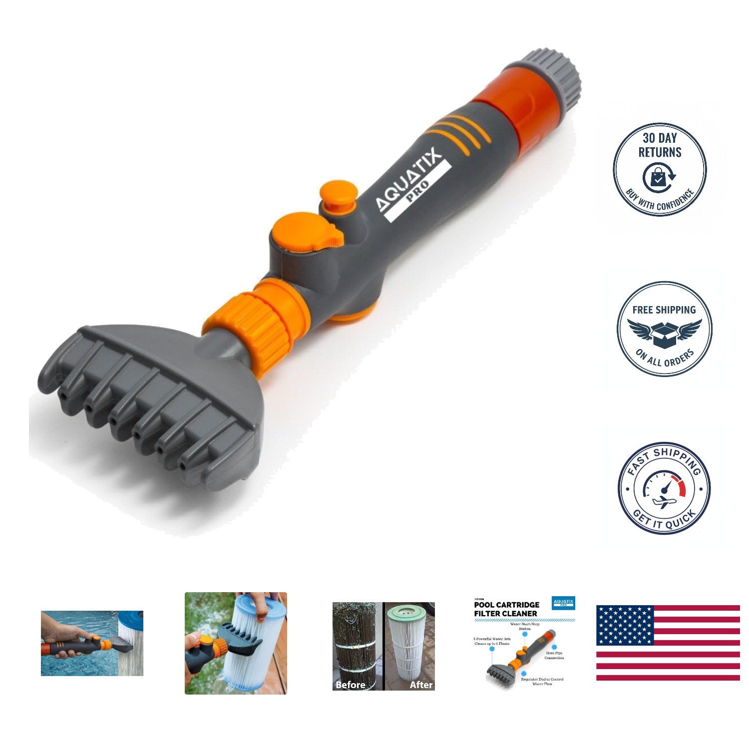 Durable Pool & Spa Filter Cleaner – Removes Dirt in Seconds for Easy Maintenance