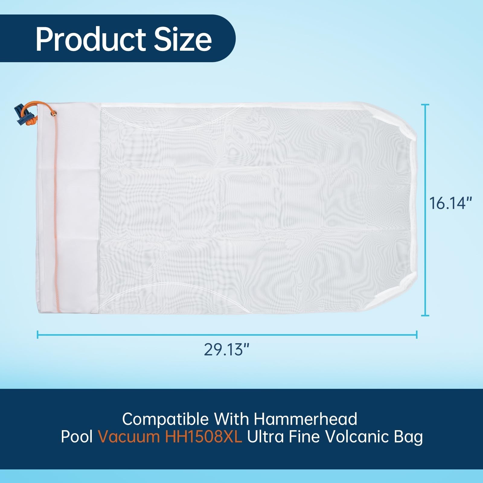 Pool Vacuum Bag Replacement – Ultra Fine 150 Micron Mesh for Swimming Pool Clean