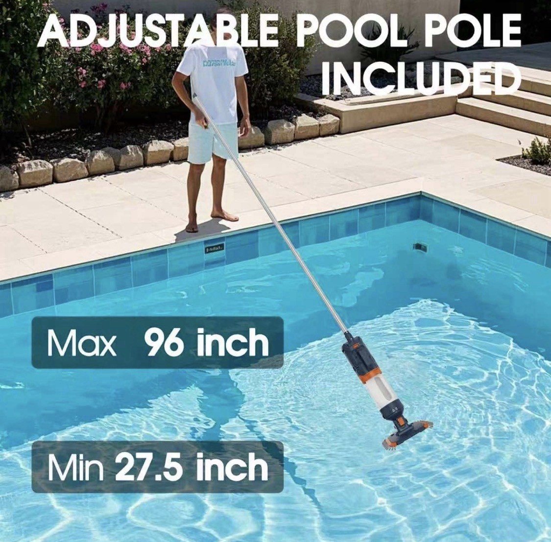 AQUAFYSH Cordless Pool Vacuum 25 Micron Fluff Ultra Fine Filter True Powerful