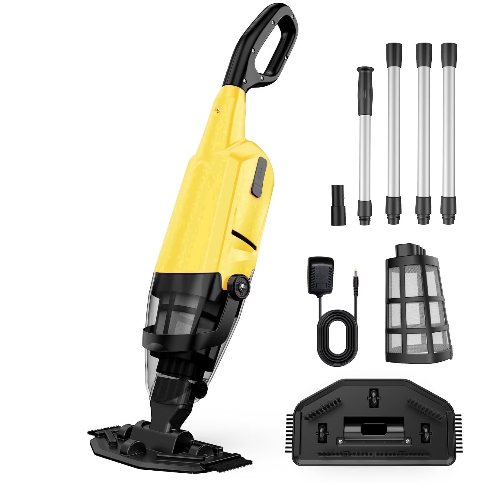 Cordless Pool Vacuum Handheld Above Ground Inground Pools Spas Hot Tubs Yellow