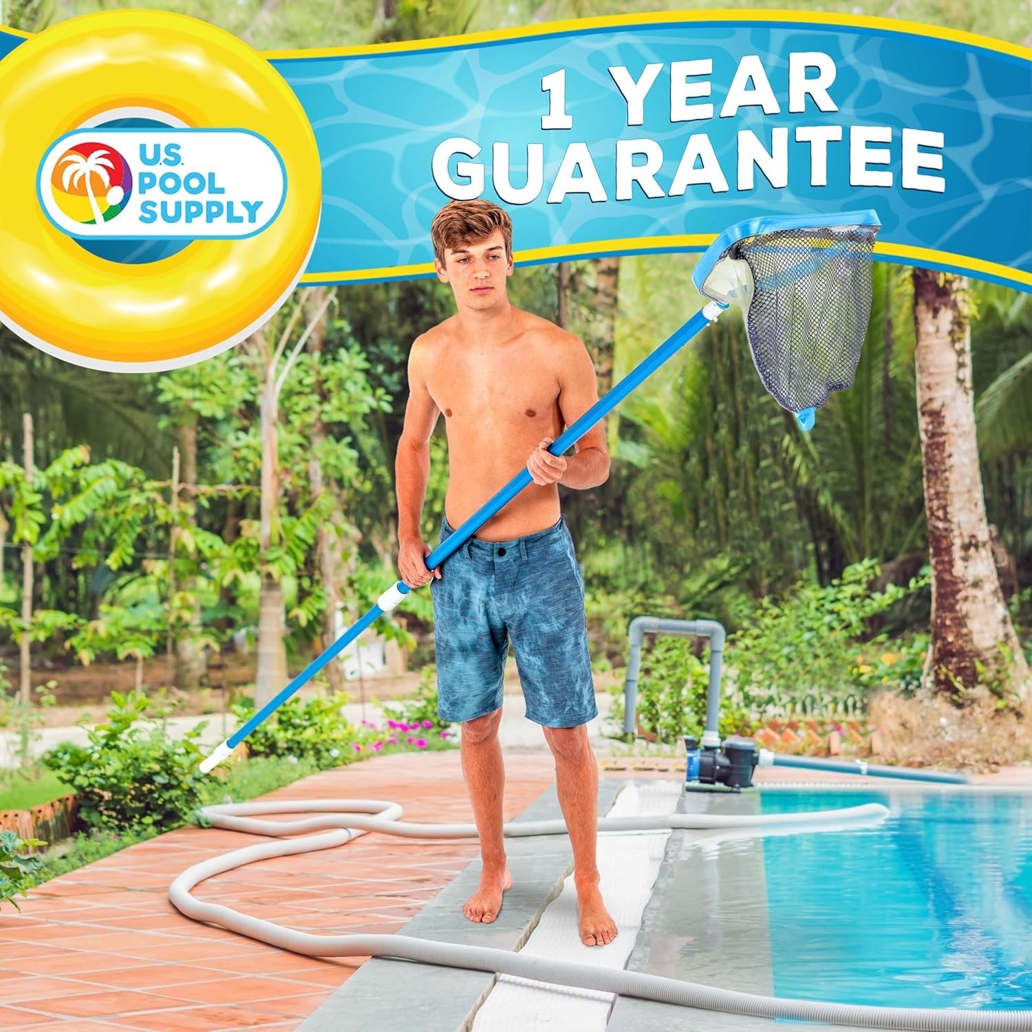 Heavy Duty 18&Prime; Pool Skimmer Net – Fast and Efficient Swimming Pool Cleaning