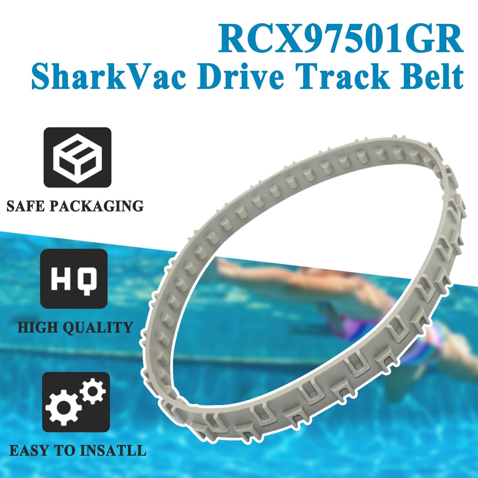 RCX97501GR Drive Track Belt Replacement for SharkVac XL Robotic Pool and Spa …