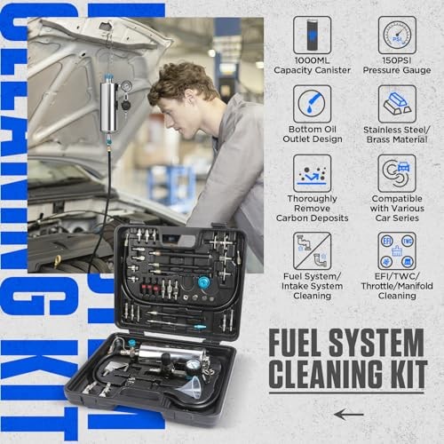 Fuel Injector Cleaner Kit, Automotive Fuel System Cleaning Kit, 1000ML Non