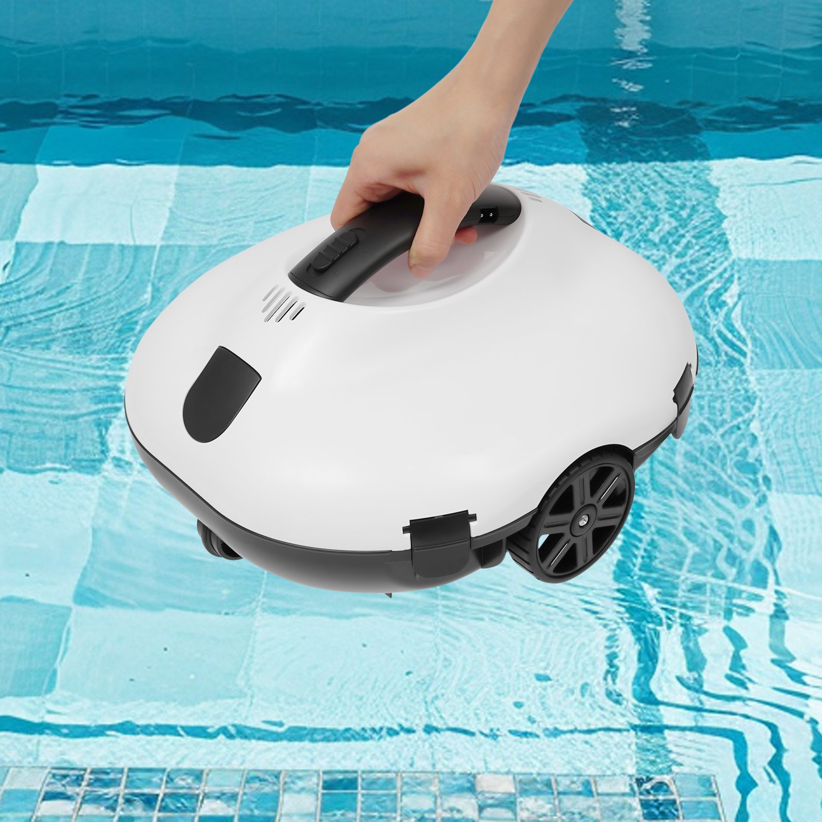 Automatic 130Min Cordless Robotic Pool Cleaner for Inground & Above Ground Pool