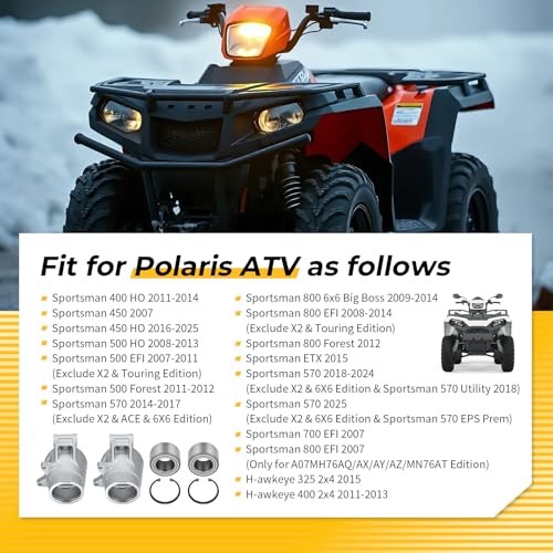 2PCS Rear Wheel Bearing Carrier & Bearing Kit for Polaris Sportsman 400 450