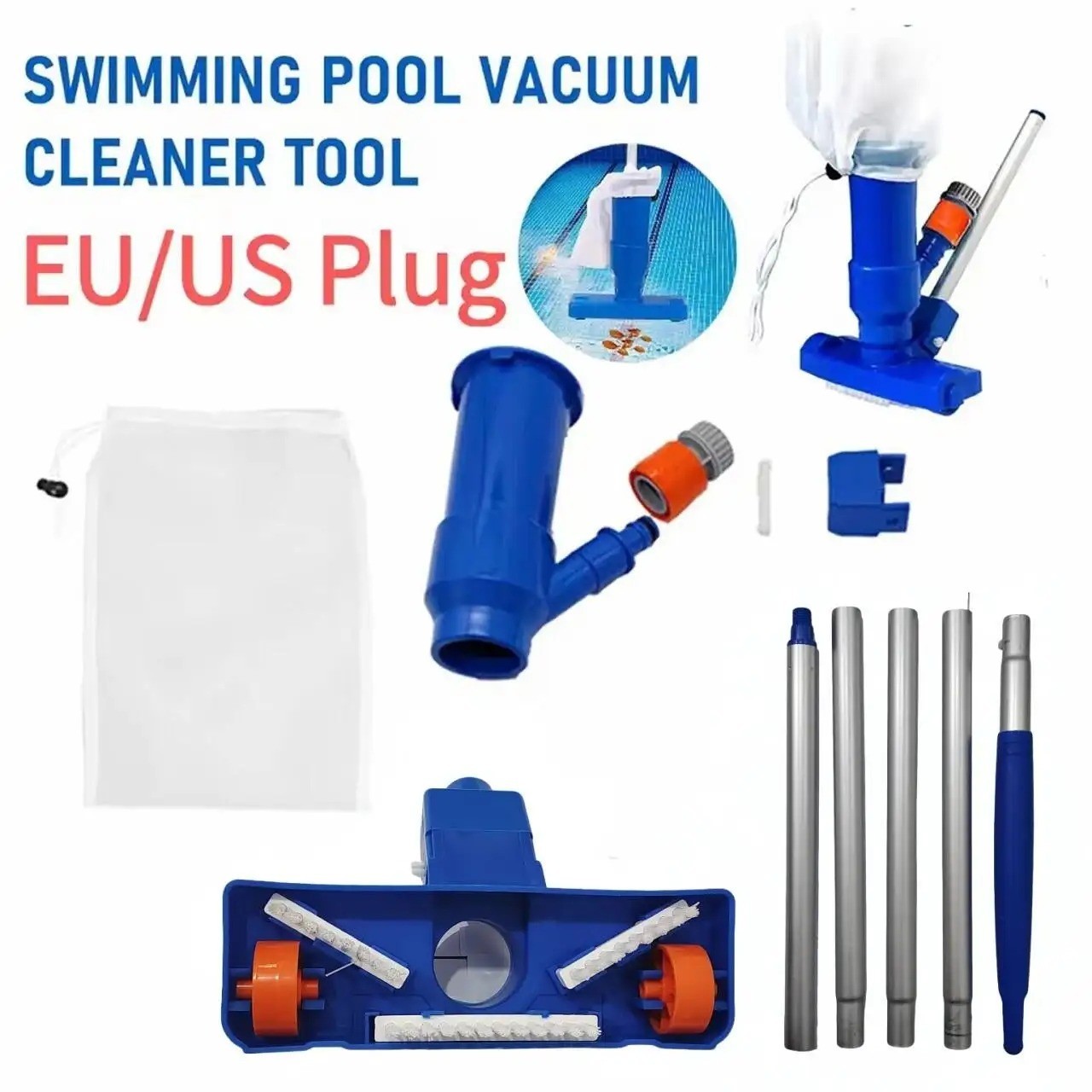 Pool Vacuum Head Cleaner Suction Spa Cleaning Kit Above Ground Maintenance Tool