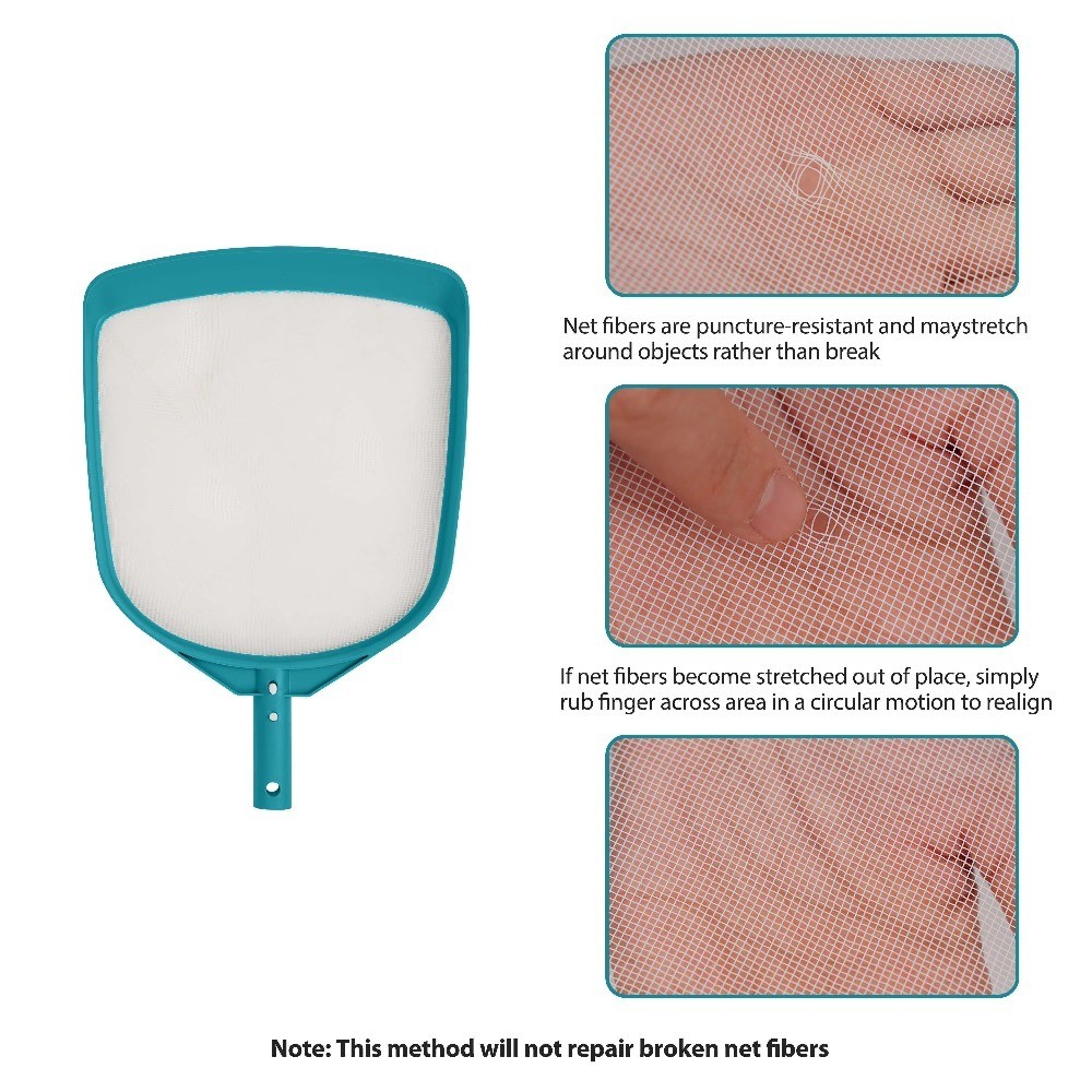 Pool Skimmer Net with 42 inch Aluminum Pole for Effective Debris Removal