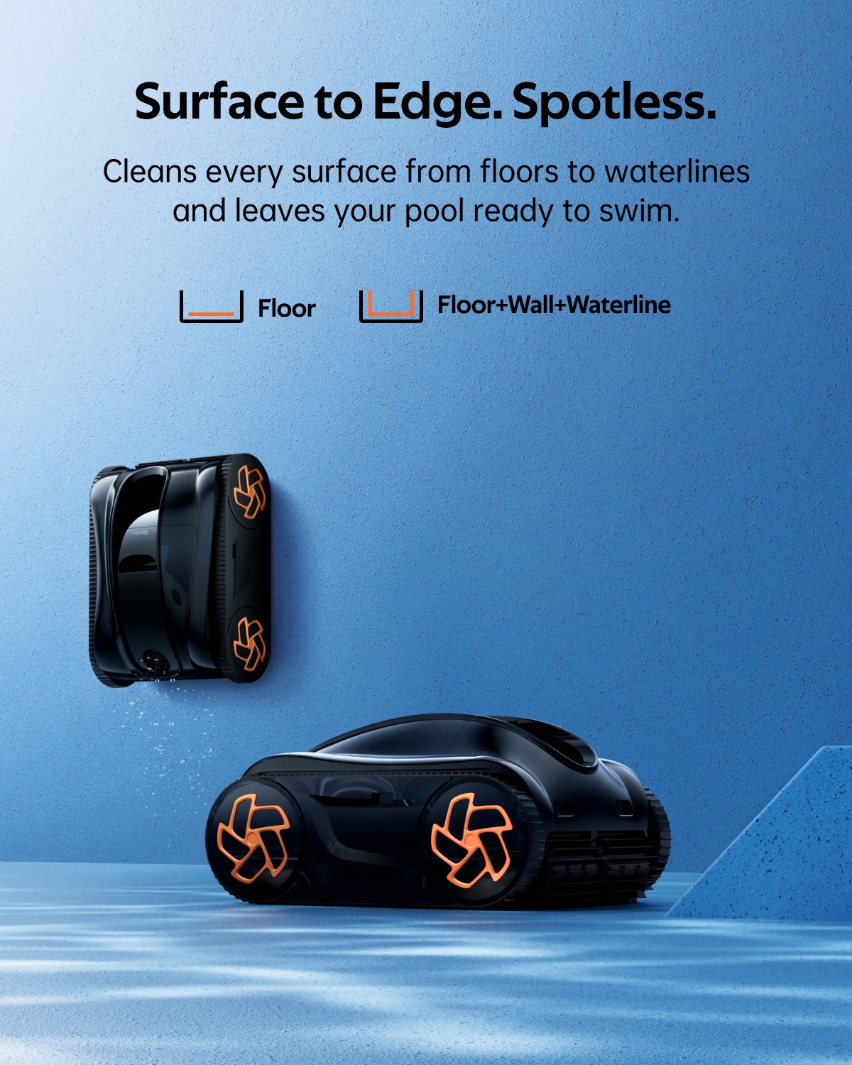 iGarden K25 Cordless Robotic Pool Cleaner for Inground Pools, Wall Climbing, Sma