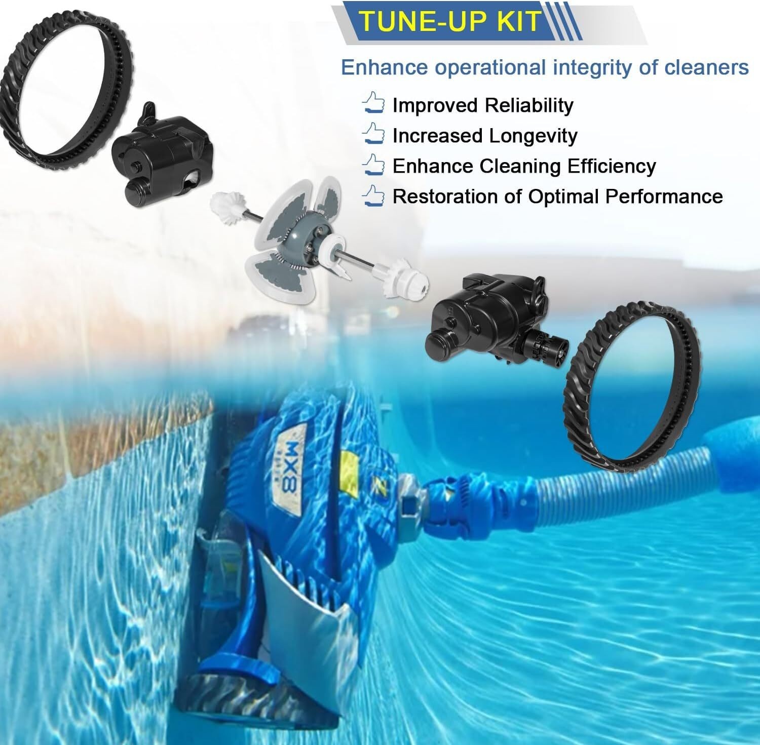 For Zodiac MX8 Elite MX6 Elite Pool Cleaner Factory Tune Up Kit R0796200