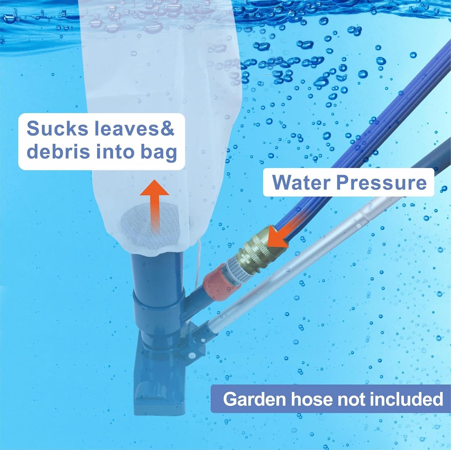 Versatile Swimming Pool and Spa Jet Vacuum for Above Ground & Inflatable Pools