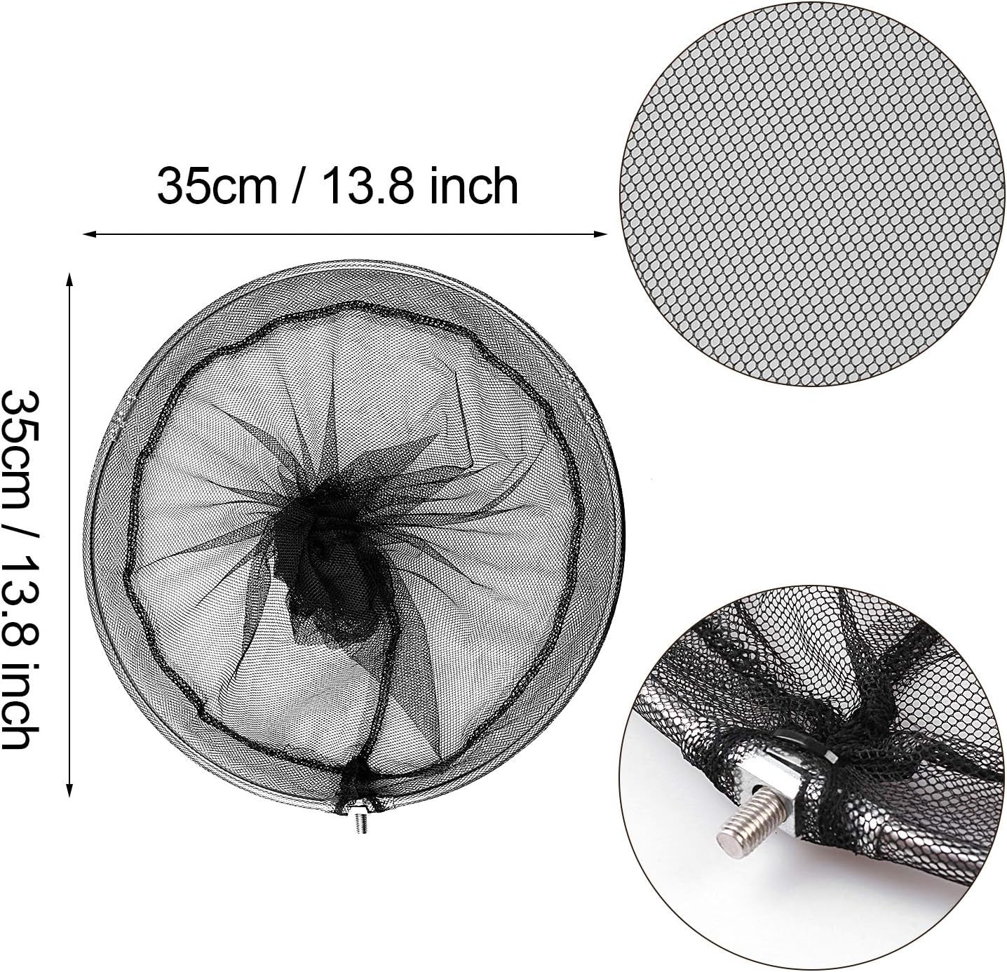 Pool Skimmer Net with Stainless Steel Telescopic Pole,58 Extendable Leaf Skimmer