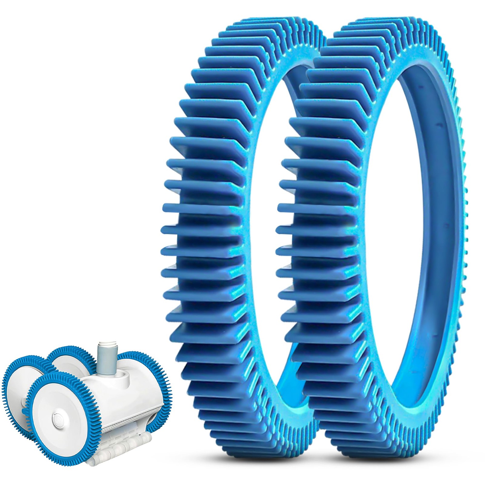 2-Pack Back Tires Replacement for Pool Cleaner – Compatible with Hayward Poolver
