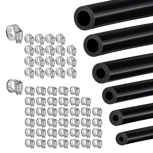 6PCS Automotive Vacuum Hose – 5 FT 1/8 5/32 3/16 1/4 5/16 3/8 Inch ID