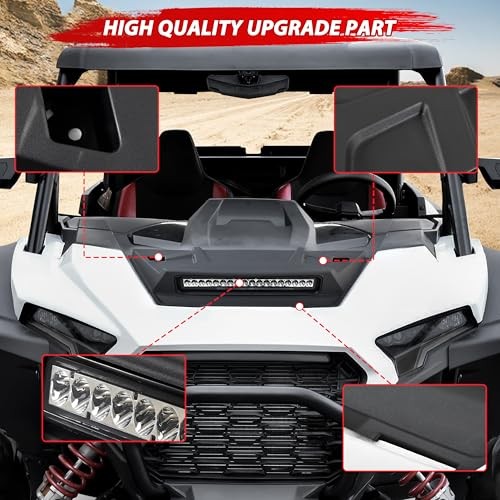 LED Turbo Hood Scoop Compatible with 2024 2025 Polaris RZR XP 1000/ XP 4 1000