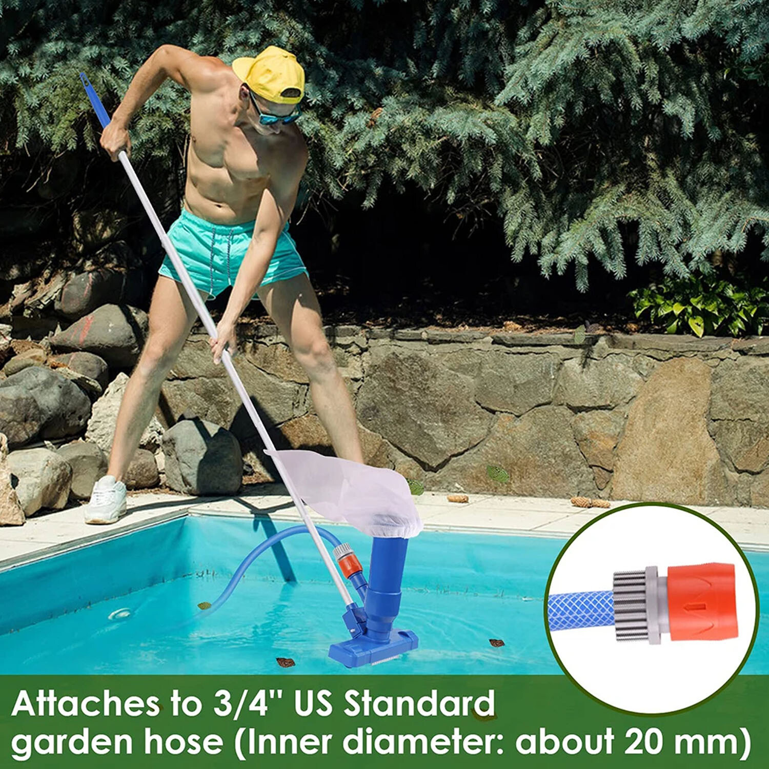 Upgraded Handheld Pool Vacuum for above Ground Pool – Swimming Pool Jet Cleaner