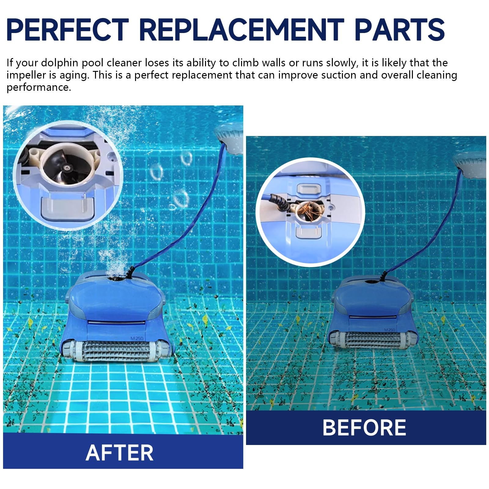 Pool Cleaner Impeller for Maytronics Dolphin Premier, Nautilus, Triton Models