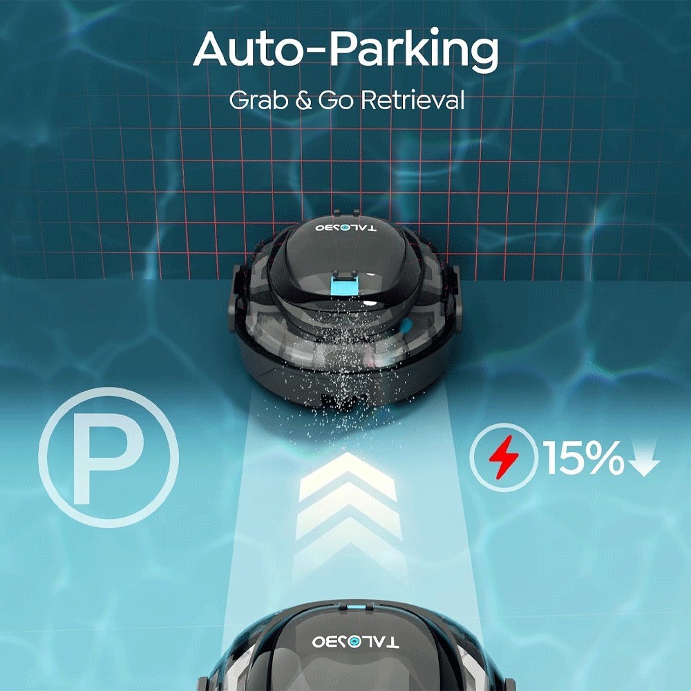 TALOSBO S2 Cordless Robotic Pool Cleaner Dual Filtration 90 Min Runtime