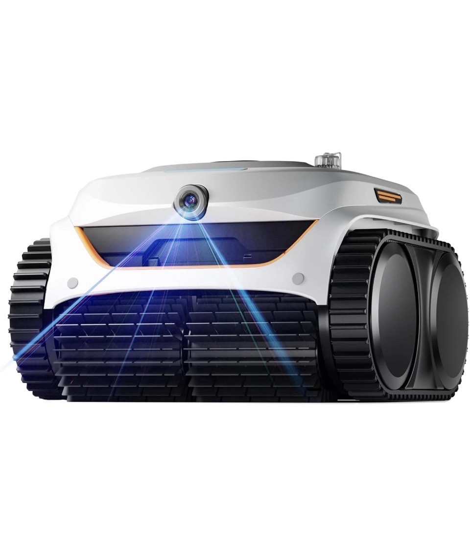 WYBOT C2 Vision AI Pool Robot Vacuum, Debris Detection with AI Camera,8-in-1