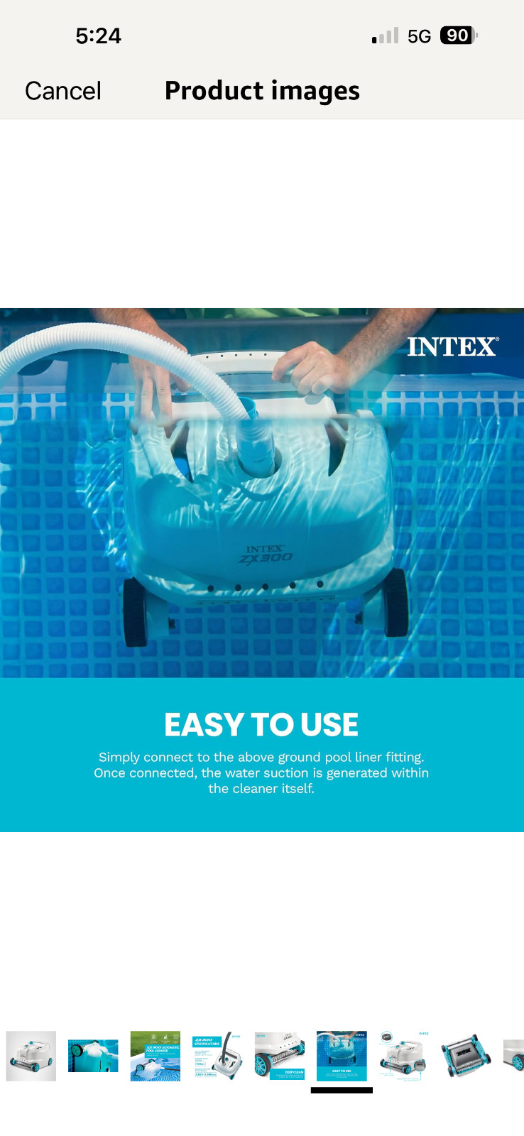 Intex ZX300 Deluxe Automatic Pool Vacuum (28005E)
