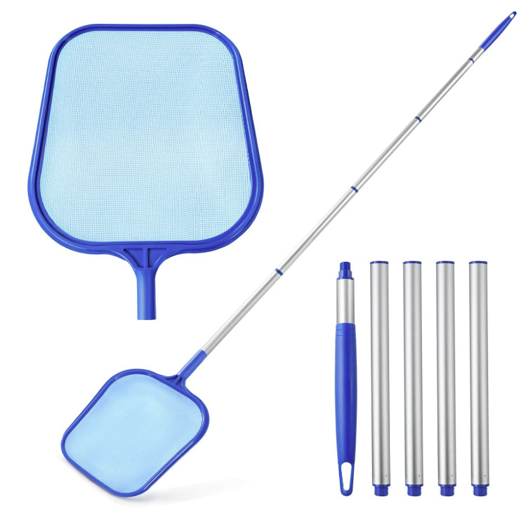Heavy Duty Pool Skimmer Leaf Rake Net Cleaning Swimming Pool Fine Mesh Netting