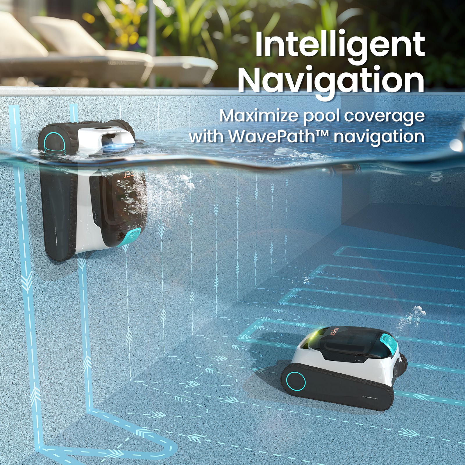 Renewed Cordless Pool Cleaner Robotic Automatic AIPER Scuba N1,IPX8