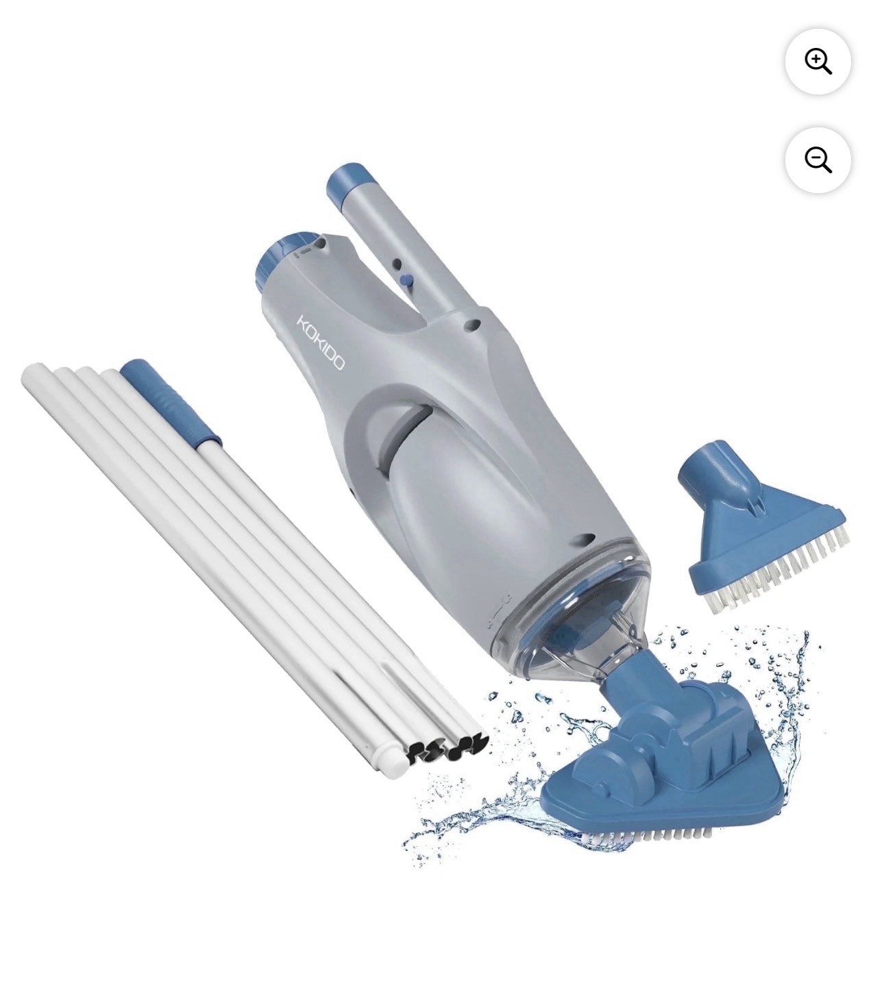 KOKIDO XTROVAC 110 Rechargeable Handheld SWIMMING Pool Vacuum Set Model EV05