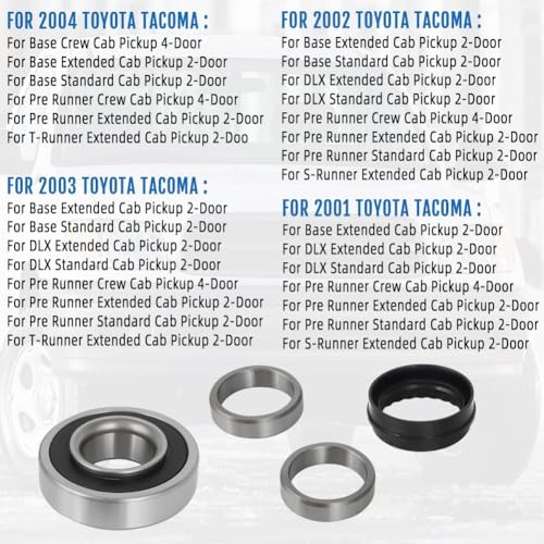 for Toyota Rear Wheel Bearing & Seal Kit for Tacoma 2000-2004 Tundra 2000