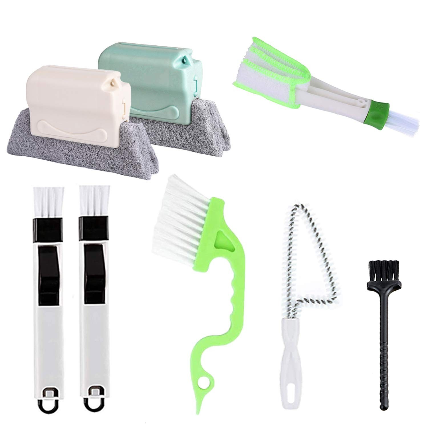 8 Pcs Hand-held Groove Gap Cleaning Tools,Door Window Track Cleaning Tools Gr…