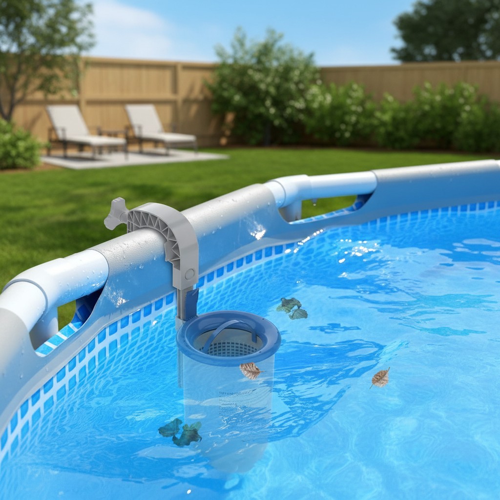 Adjustable Pool Skimmer for Above Ground Pool Maintenance
