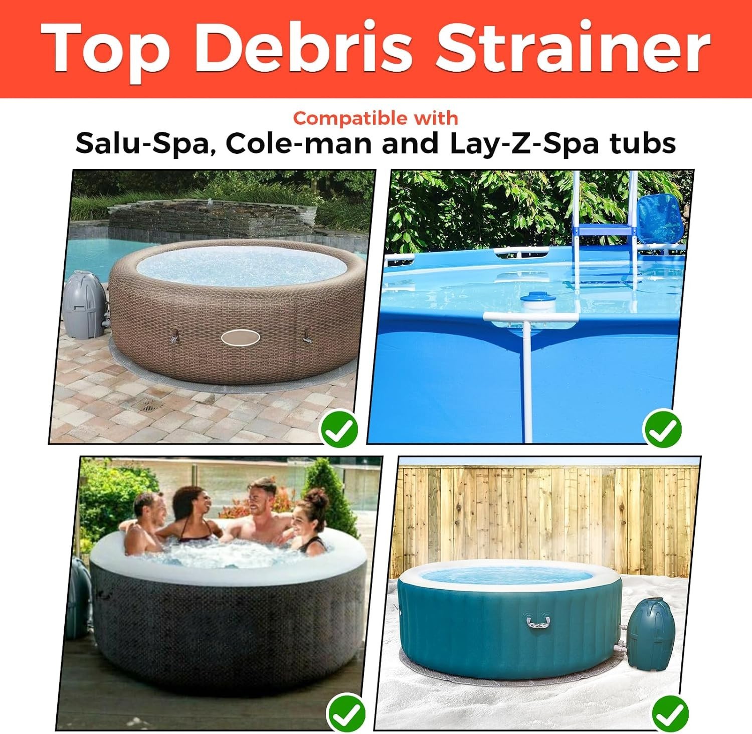 2 PCS Durable Chlorine Dispenser Replacement for Salu-Spa & Lay-Z-Spa Hot Tubs