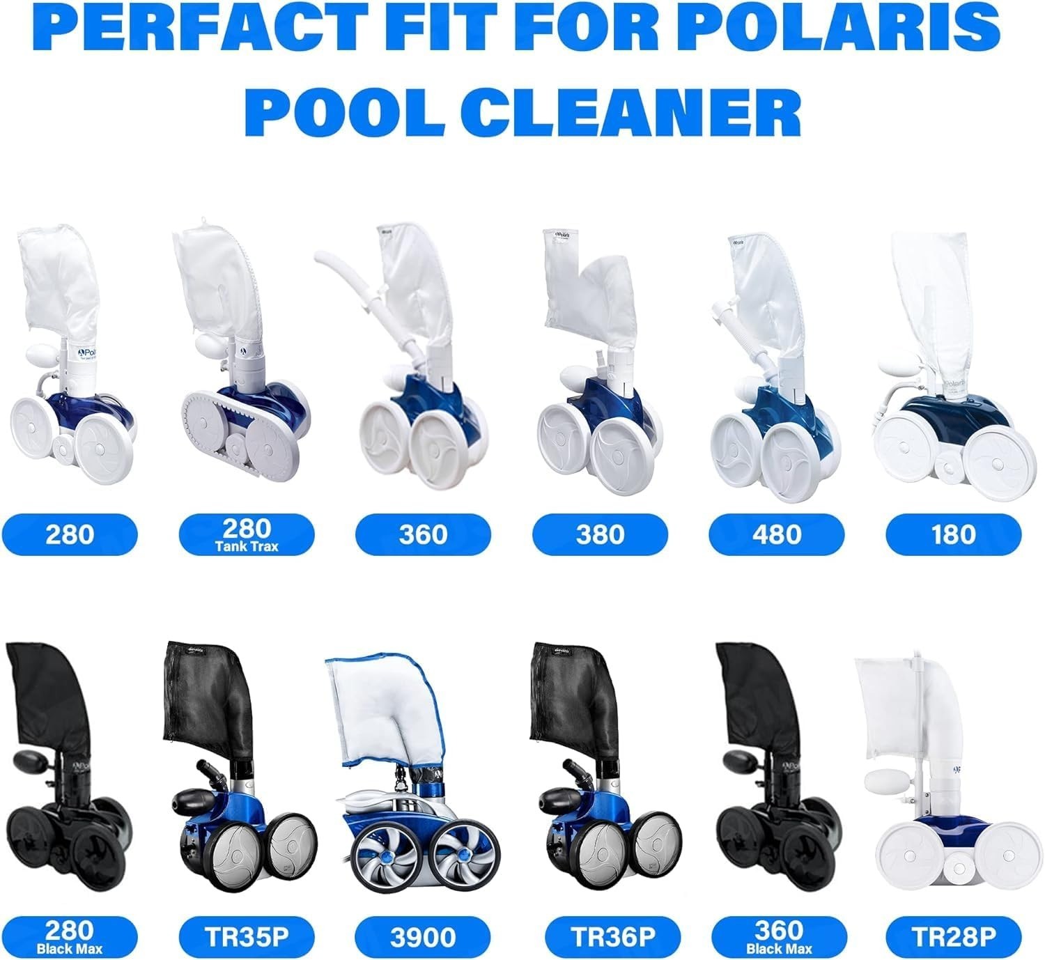 Extended Life 6 Pack Sweep Hose Scrubbers for Polaris Automatic Pool Cleaners