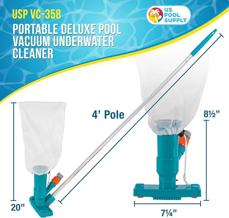U.S. Pool Supply above Ground Pool Vacuum Cleaner, Manual Pool Vacuum Cleaner, S