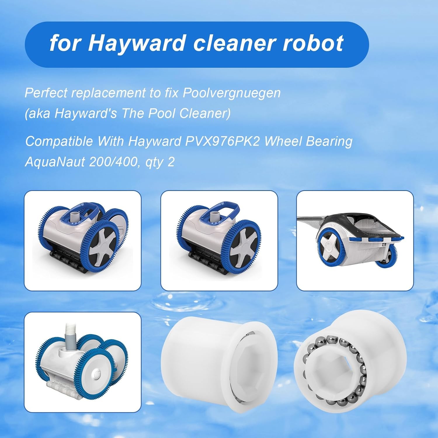 PVX976PK2 Wheel Bearings Repair Kit For Hayward, AquaNaut,Phoenix Poolvergnuege