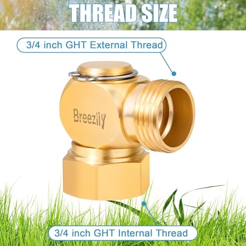 Garden Hose Swivel elbow Connector 90 Degree Solid Brass Pipe 1PC