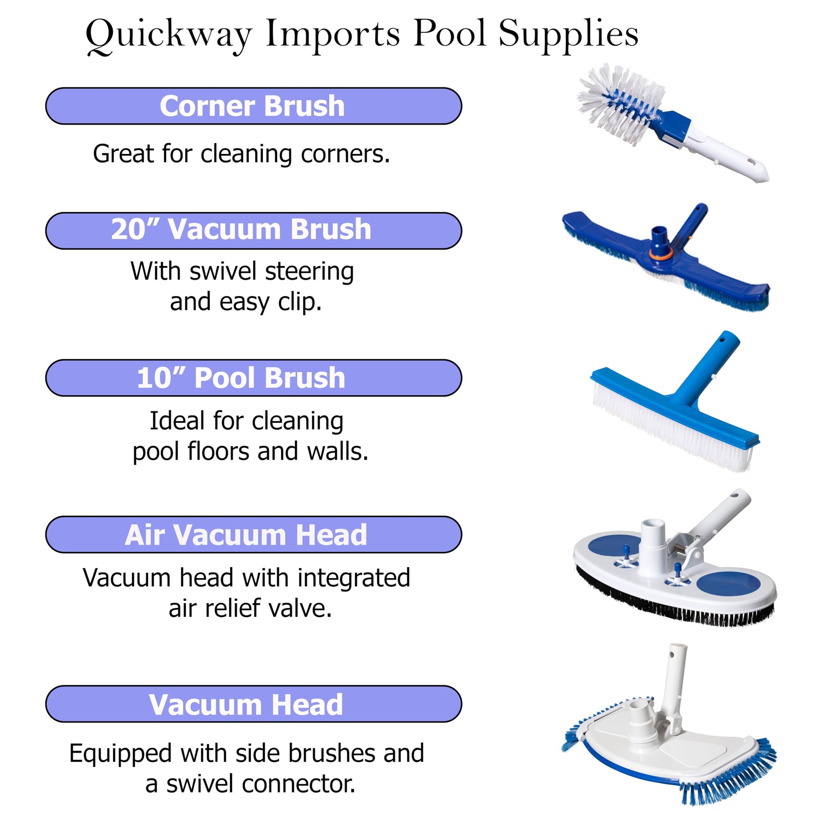 Manual Weighted Swimming Pool Surface Cleaner Vacuum Head for Vinyl-Lined Sys…