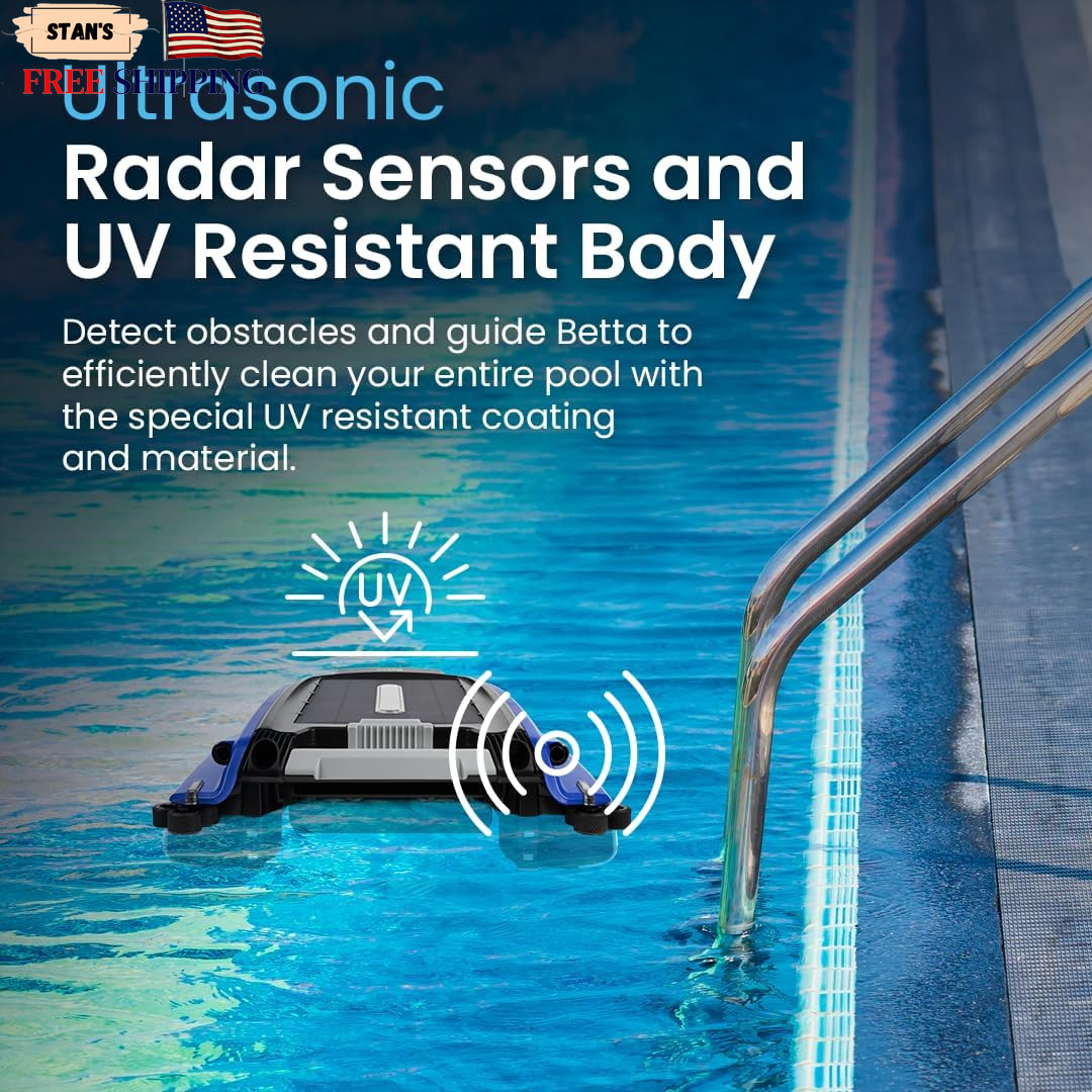 Betta SE Solar Powered Automatic Robotic Pool Surface Skimmer Cleaner Blue NEW
