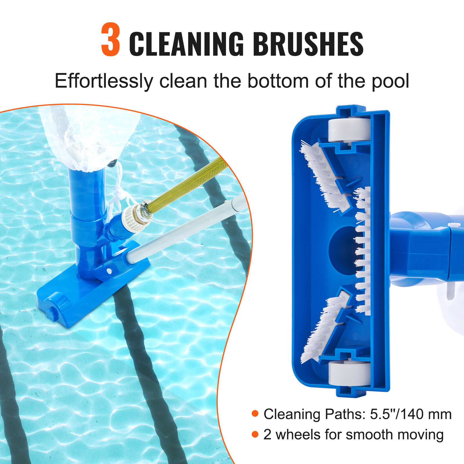 Upgraded Handheld Pool Vacuum for above Ground Pool – Swimming Pool Jet Cleaner