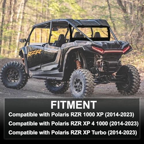 RZR 1000 XP Soft Rear Window, Full Back Windshield Dust Panel | Compatible