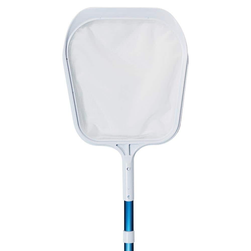 Telescoping Pool Skimmer Net with 4ft–8ft Pole for Pools, Spas & Hot Tubs