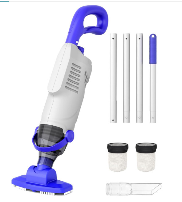 (2026 Upgrade) Little Shark Cordless Pool Vacuum, 60W Motor, 18 GPM Strong