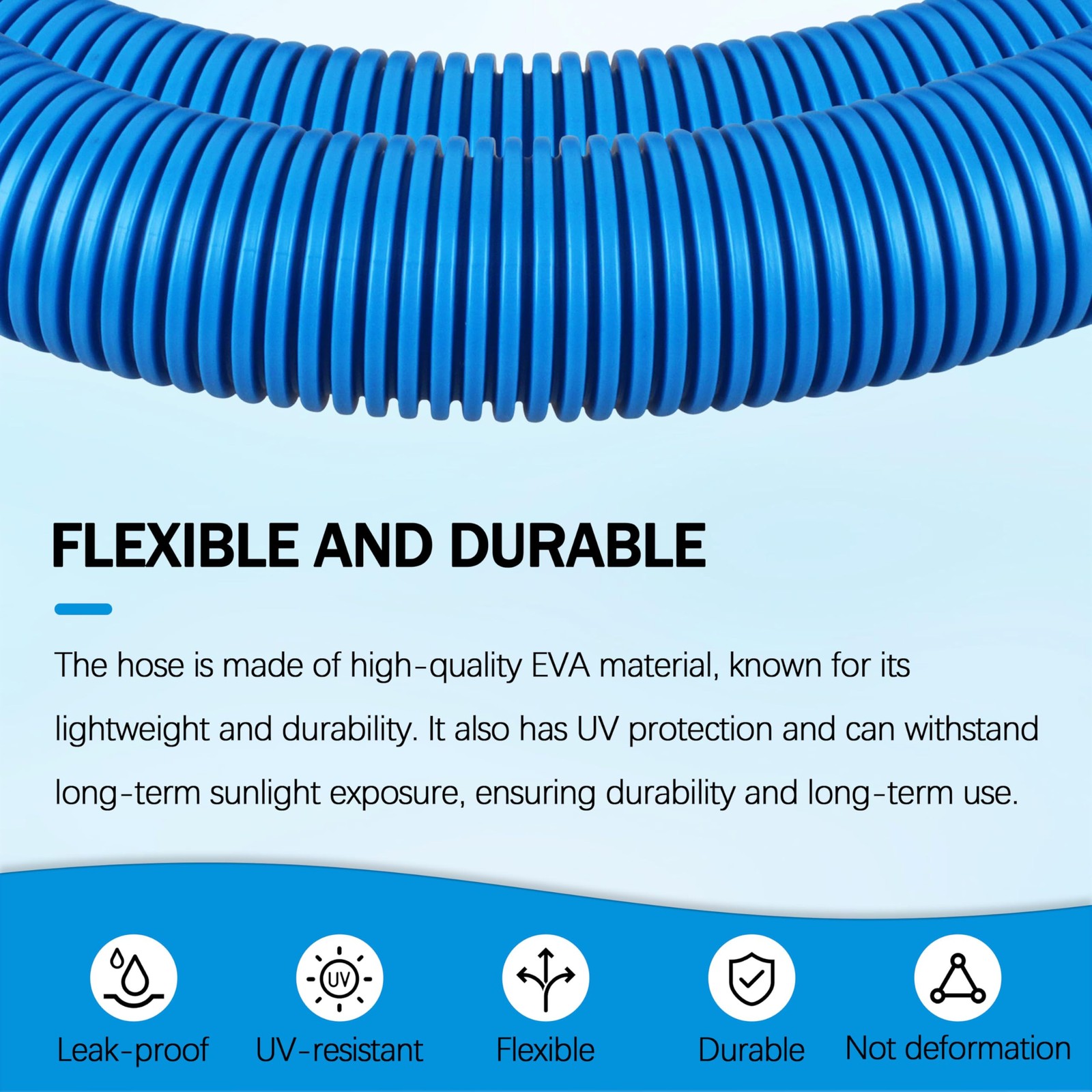 29060E Above Ground Pool Hoses 1.5 inches diameter, 59 length, 1 pcs