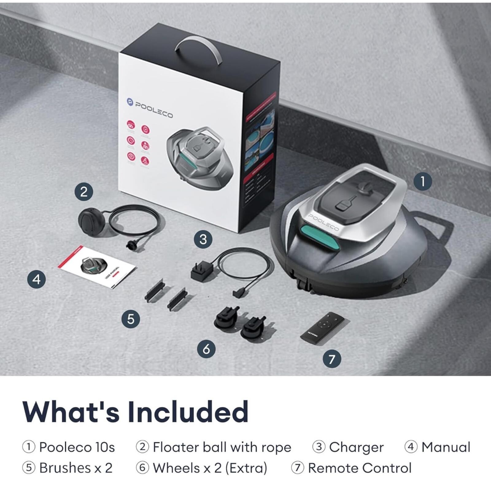 Cordless Robotic Pool Cleaner with Remote Control for Above & In-Ground Pool