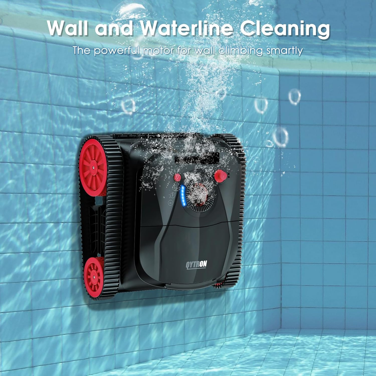 NIXBOT QP5 Robotic Pool Cleaner, Cordless Pool Vacuum for Inground Pools, Dual-M