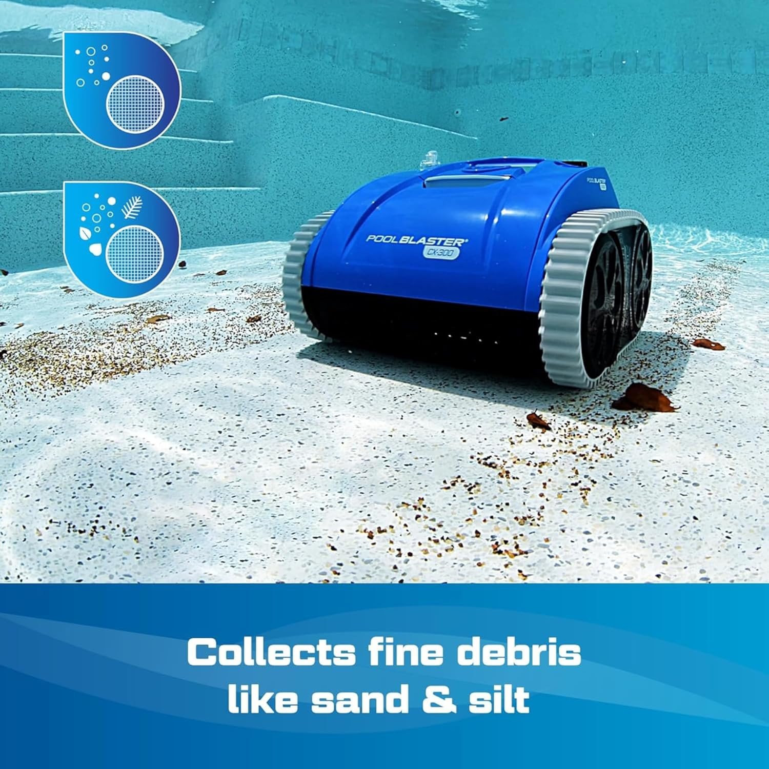 CX-300 Cordless Robotic Pool Cleaner for Inground & Above Ground Pools