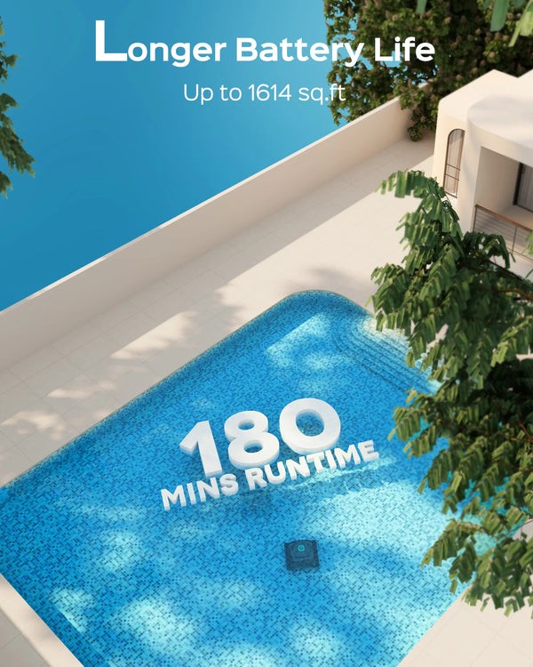 WYBOT C2 Pool Cleaner&F1 Solar Skimmer Bundle,Cordless for In/Above Ground Pools