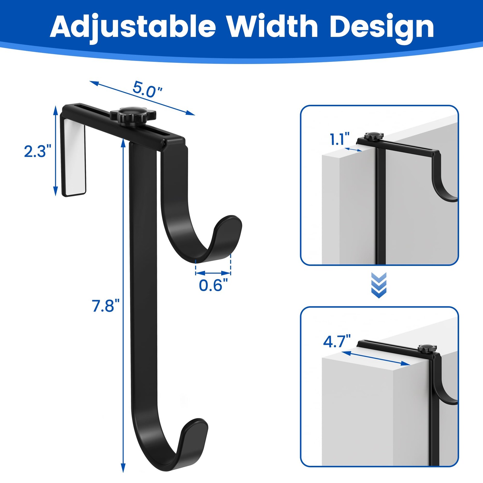 2pcs Double Pool Pole Hooks, Adjustable Thickened Panel Pool Fence Equipment …